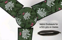 STYLISTA Waterproof & Dustproof Three Blade Ceiling Fan Cover with Velcro Enclosure Set of 1 Fan Cover - Free Size, Green, PVC, pack of1